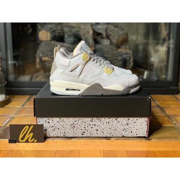 Size 5y/6.5w Air Jordan 4 Retro “Craft Photon Dust” Athletic Sneakers DV2262-021 - Picture 3 of 9